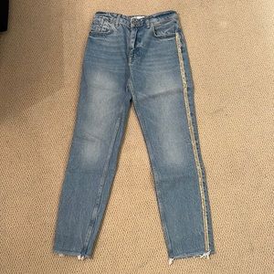 Zara jeans with sequin detail